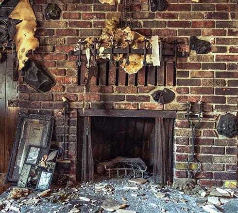image of interior house burnt, luckily it was insured by the most affordable dwelling fire insurance in Foley, AL